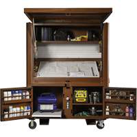 Field Office Jobsite Box, 33" W x 63" D x 80" H, Steel, Red Groupe Belzile Dickner
