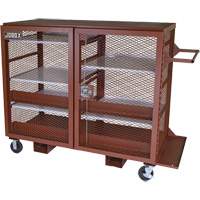 Mobile Mesh Cabinet, Steel, 49 Cubic Feet, Red Groupe Belzile Dickner