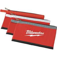 Coloured Zippered Pouches - Set of 3, Canvas, 3 Pockets, Black/Red Groupe Belzile Dickner
