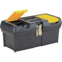 Coffre &agrave; outils avec plateau de s&eacute;rie 2000, 16" la x 7-1/10" p x 8-1/10" h, Noir/Jaune Groupe Belzile Dickner