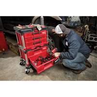 Boîte à outils avec 2 tiroirs Packout<sup>MC</sup>, 14-1/3" la x 16-1/3" p x 22-1/5" h, Noir/Rouge TER110 | Dickner Inc