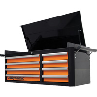 Coffre supérieur, 42" la, 8 tiroirs, Noir/Orange TER177 | Dickner Inc