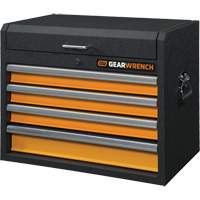 Coffre &agrave; outils de s&eacute;rie GSX, 26" la, 4 tiroirs, Noir/Orange Groupe Belzile Dickner