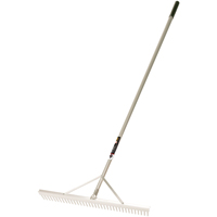 Pro Level Rakes, Aluminum Handle, 36" W, Aluminum Blade, 36 Tines Groupe Belzile Dickner