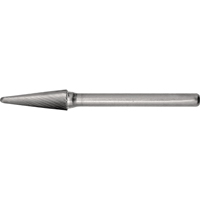 Solid Carbide Burrs - Taper Shape Radius End 14°, 1/8" Shank Groupe Belzile Dickner