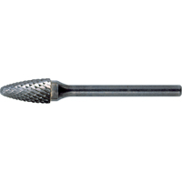 Solid Carbide Burrs - Tree Shape with Ball Nose, SF-1, 1/4" Dia., 5/8" Depth of Cut Groupe Belzile Dickner