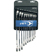 Fully Polished Long Pattern Combination Wrench Set, Combination, 11 Pieces, Metric Groupe Belzile Dickner