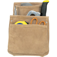 Drywall Pouches, Multiple Tool Holder, Leather, 3 Pockets Groupe Belzile Dickner