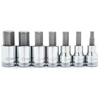 Jeu de douilles &agrave; embout m&eacute;triques, Hexagonale, Prise 1/2", 7 mr Groupe Belzile Dickner