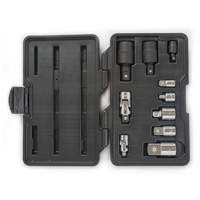 Jeu de douilles &agrave; joints et d'adaptateurs de douilles universelles 1/4", 3/8" et 1/2" &agrave; 10 pi&egrave;ces Groupe Belzile Dickner