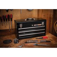 Boîte &agrave; outils portative, 20" la, 3 tiroirs, Noir Groupe Belzile Dickner
