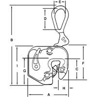 Élingue lève-tôle GXL, 1000 lb (0,5 tonne), Ouverture de la mâchoire de 1/16" - 5/8" TQB406 | Dickner Inc