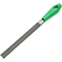 Double Cut File with Green Handle, Half Round, 8", Bastard Groupe Belzile Dickner