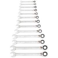 72-Tooth 12 Point Reversible Ratcheting SAE Wrench Set, Combination, 13 Pieces, Imperial Groupe Belzile Dickner