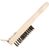 Brosse de nettoyage avec racloir, Acier, 5 x 13 rangs de fils, Longueur 11-3/8" Groupe Belzile Dickner