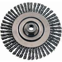Wire Wheel Brushes, 4-7/8" Dia., 0.02" Fill, 5/8"-11 Arbor, Stainless Steel Groupe Belzile Dickner