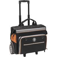 Tradesman Pro Rolling Tool Bag, Ballistic Polyester, 24 Pockets, Black/Orange Groupe Belzile Dickner