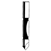 Fraise - foret guide pour panneau, 1/4" dia, 3/4" ha, 2-1/4" lo, 1/4" Manche Groupe Belzile Dickner
