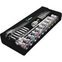 Zyklop Imperial Metal Ratchet with Switch Lever Set, 29 Pcs, 1/2" Drive Size Groupe Belzile Dickner