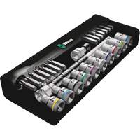 Zyklop Metric Metal Ratchet with Switch Lever Set, 29 Pcs, 1/2" Drive Size Groupe Belzile Dickner