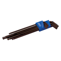 Extra Long Arm Ball Hex Key Set, 9 Pcs., Metric Groupe Belzile Dickner