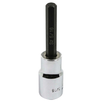 Bit Socket, Hex, 5/16" x 3-1/4" L, 1/2" Square Drive Drive Groupe Belzile Dickner