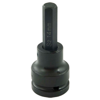 Bit Socket, Hex, 14 mm x 102 mm L, 3/4" Drive Groupe Belzile Dickner