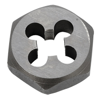 Hex Rethreading Die Nut, 1"/1-1/16" Dia., 1/8"-27 Thread, Carbon Steel/Chromium Steel Groupe Belzile Dickner