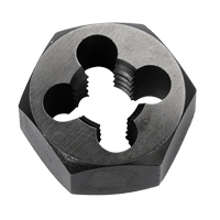 Hex Rethreading Die Nut, 1"/1-1/4" Dia., 1/4"-18 Thread, Carbon Steel/Chromium Steel Groupe Belzile Dickner