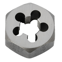 Hex Rethreading Die Nut, 1"/1-1/16" Dia., 3/8"-18 Thread, Carbon Steel/Chromium Steel Groupe Belzile Dickner