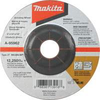 INOX Grinding Wheel, 5" x 1/4", 7/8" Arbor, Aluminum Oxide, Type 27 Groupe Belzile Dickner