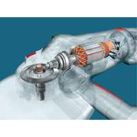 High Performance Large Angle Grinder, 9", 120 V, 15 A, 6500 RPM Groupe Belzile Dickner