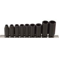 Jeu de douilles longues, 9 Mcx, Chocs, Prise de 3/8", Profond Groupe Belzile Dickner