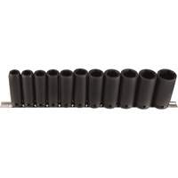 Jeu de douilles longues, 11 Mcx, Chocs, Prise de 1/2", Profond Groupe Belzile Dickner