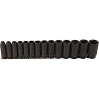 Jeu de douilles longues, 14 Mcx, Chocs, Prise de 1/2", Profond Groupe Belzile Dickner