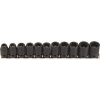 Jeu de douilles magn&eacute;tiques, 11 Mcx, Chocs, Prise de 3/8" Groupe Belzile Dickner