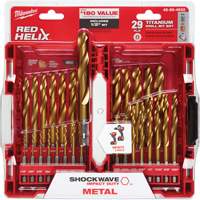 Jeu de forets Shockwave Red Helix, 29 morceaux, Titane Groupe Belzile Dickner