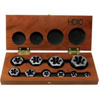 DRILLCO Hex Threading Die Set, 10 Pieces Groupe Belzile Dickner