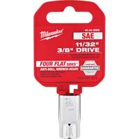 SAE Socket with Four Flat Sides, 11/32", 3/8" Drive, 6 Points Groupe Belzile Dickner