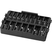 Organisateur amovible de 16 pi&egrave;ces pour les douilles de prise 1/2" Shockwave Impact Duty Packout Groupe Belzile Dickner