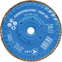 PowerBlend TRM QC Trimmable Flap Disc, 4-1/2" x 5/8"-11, Type 27, Z60 Grit, Zirconia Alumina Groupe Belzile Dickner