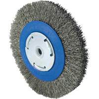 Crimped Wire Wheel Brushes, 6" Dia., 0.014" Fill, 1/2" - 5/8" - 2 Arbor Groupe Belzile Dickner
