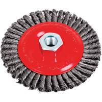 Stringer Bead Brushes for Angle Grinders, 5" Dia., 0.02" Fill, 5/8"-11 Arbor, Steel Groupe Belzile Dickner