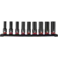 Shockwave Impact Duty Metric 6 Point Socket Set, 9 Pcs, Impact, 1/2" Drive Size, Deep Groupe Belzile Dickner