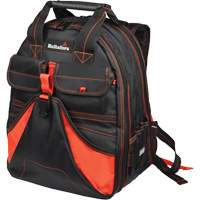 Deluxe Tool Backpack, Black/Red, Ballistic/Polyester Groupe Belzile Dickner