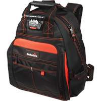 Lighted Tool Backpack, Black/Red, Ballistic/Polyester Groupe Belzile Dickner