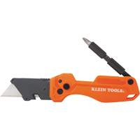 Folding Utility Knife With Driver, 1" Blade, Steel Blade, Plastic Handle UAX406 | Dickner Inc