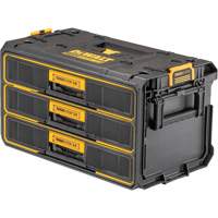 Unit&eacute; &agrave; trois tiroirs ToughSystem 2.0, 21-4/5" x 12-3/10" x 12-3/5", Noir/Jaune Groupe Belzile Dickner