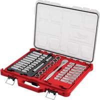 Ratchet & Socket Set with PACKOUT Low-Profile Organizer, 47 Pcs, 1/2" Drive Size, Deep Groupe Belzile Dickner