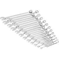 12-Point Long Pattern Combination Metric Wrench Set in Foam Storage Tray, Open-Ended, 24 Pieces, Metric Groupe Belzile Dickner